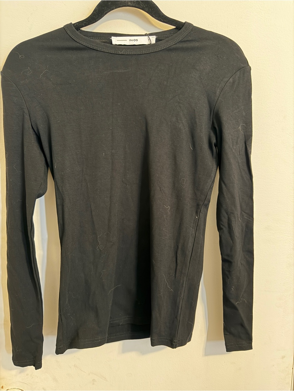 Women’s Black Long Sleeve Crewneck Shirt Size XS BNWT IN:05